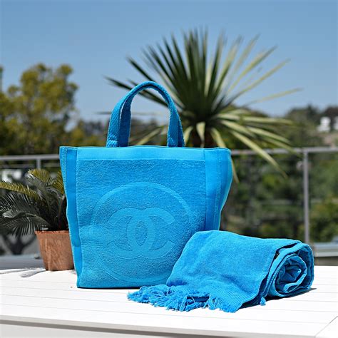 chanel beach towel bag|Chanel terry beach towel set.